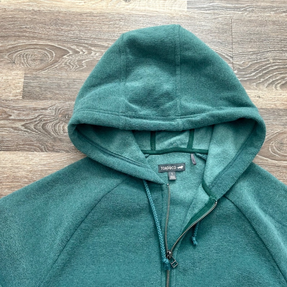 Toad & Co Women’s Whitney Terry Zip Hoodie Sz Small 4-6 color Jasper - Picture 2 of 8